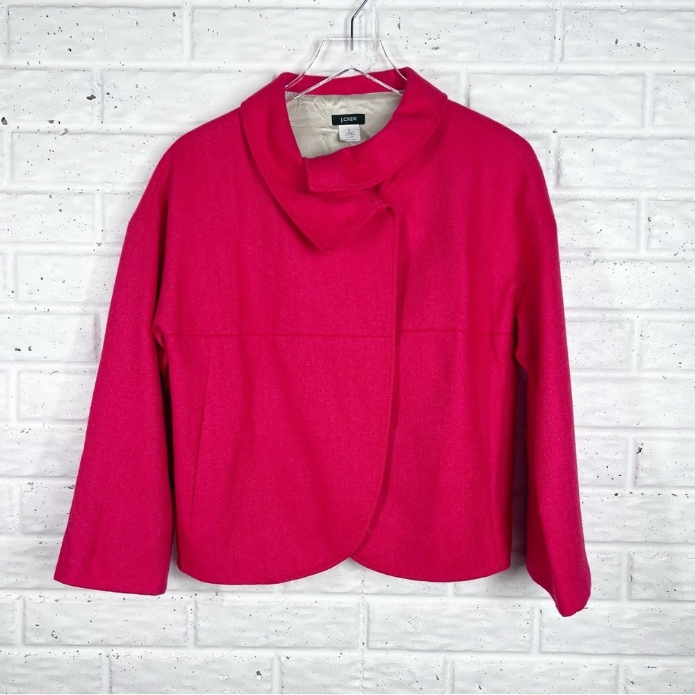 J.CREW Vintage Red Wool Crop cape style jacket | Women’s 8